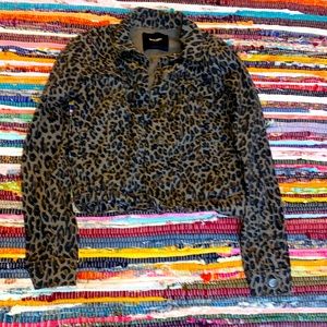 Cheetah Print Jean Jacket